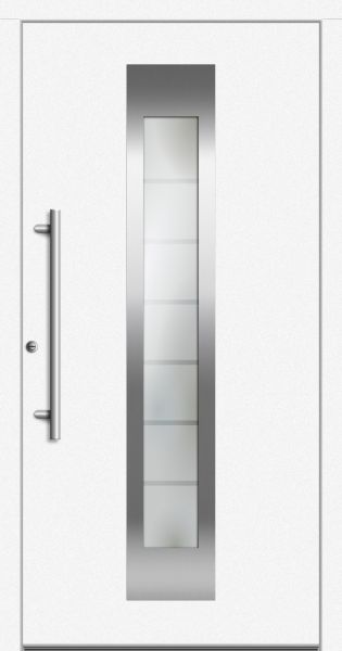 LAGER Aluminium-Kunststoff Haustür &quot;FIONA&quot; 71 mm RC2 flügelüberdeckend Weiß