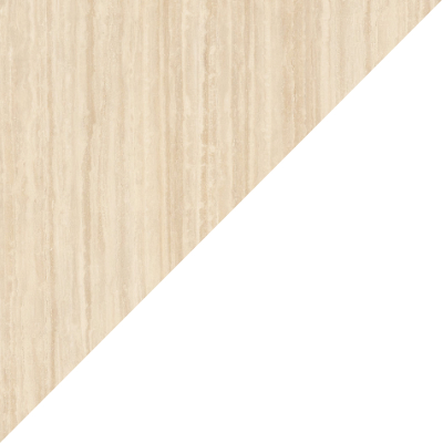 Travertin Classico (Stein außen) / Verkehrsweiß (RAL 9016 innen)