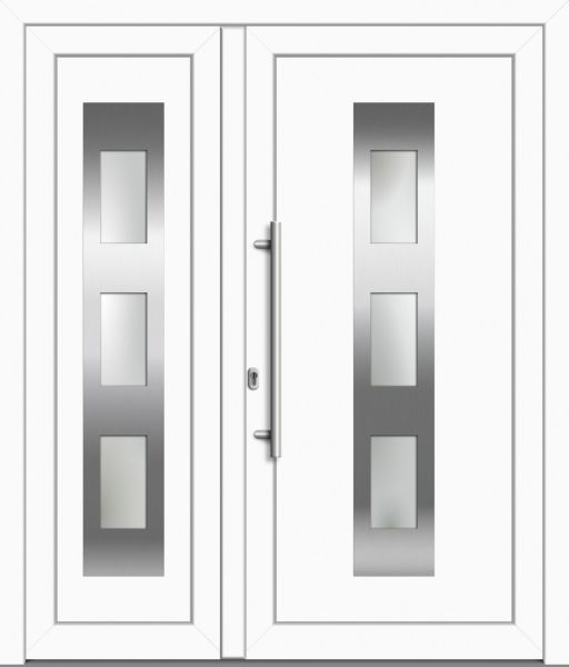 Kunststoff Haustür "AMAYA" 71 mm Doppeltür asymm