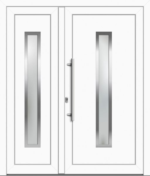 Kunststoff Haustür "LORE" 71 mm Doppeltür asymm