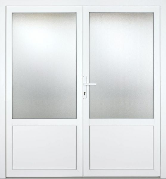 Kunststoff Nebeneingangstür "CAILIN 2/3" 70mm 2-flügelig Doppeltür symmetrisch
