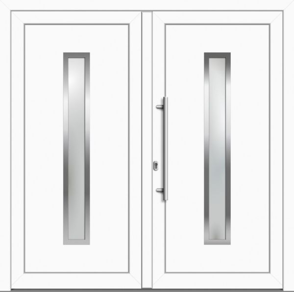Kunststoff Haustür &quot;LORE&quot; 71 mm Doppeltür symm