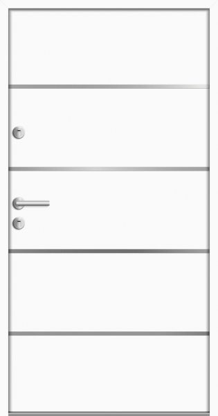 Aluminium-Stahl Nebeneingangstür &quot;ARANJA&quot; 68 mm