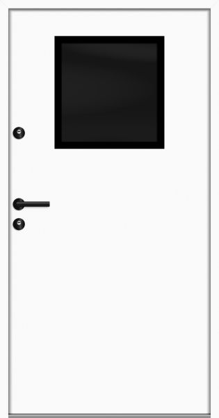 Aluminium-Stahl Nebeneingangstür "AKARI" 68 mm BLACKLINE