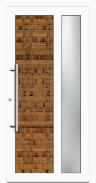 Aluminium-Holz Haustür "JAMIRA-W" 79 mm Weinfassholz