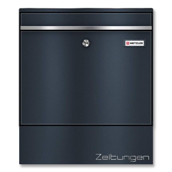 Metzler Briefkasten "ROMAN" mit Zeitungsfach mit austauschbarem Namensschild