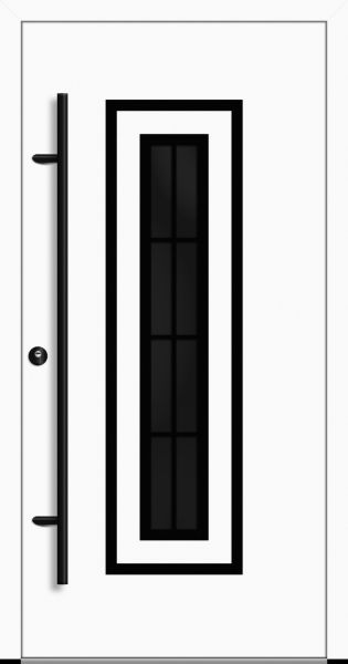 Aluminium Haustür "FRAUKE" 82 mm RC2 BLACKLINE 8 Sprossenfelder