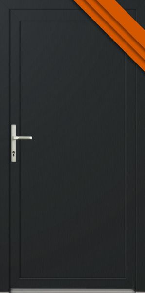 AKTIONS-Nebeneingangstür "DIANA" 60mm (85cm(B),201cm(H), Anthrazit außen,Weiß innen, DIN rechts auße