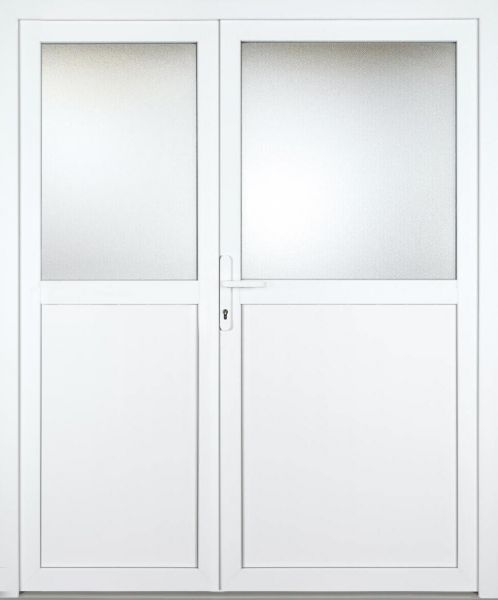 Kunststoff Nebeneingangstür "ALINA 1/2" 60mm 2-flügelig Doppeltür asymmetrisch