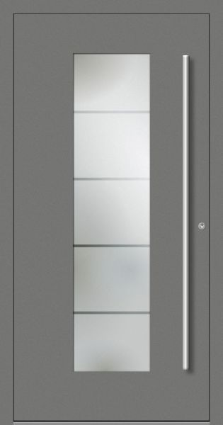 AKTION Aluminium Haustür "BENJA" 90 mm RC2 110 x 210 cm RAL 9007