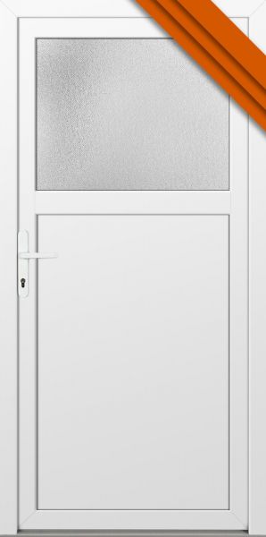 AKTIONS-Nebeneingangstür "ANTONIA" 60mm (97cm(B),105cm(H), Weiß beidseitig, DIN links innen, PVC)