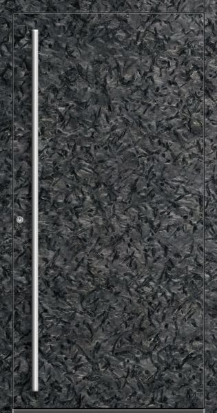 Außenansicht Aluminium-Stein-Tür Matrix innen öffnend DIN links