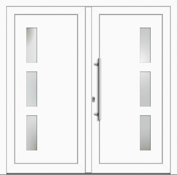 Kunststoff Haustür "NELLY" 71 mm Doppeltür symm