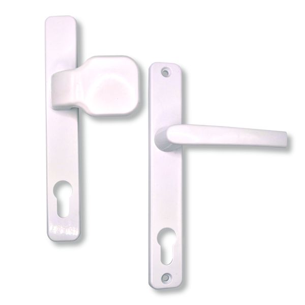 Drücker-Knauf (Weiß, Langschild, Schmalrahmen)