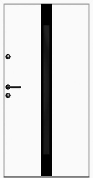 Aluminium-Stahl Nebeneingangstür "PALITA" 68 mm BLACKLINE
