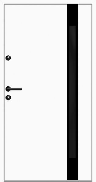 Aluminium-Stahl Nebeneingangstür &quot;LIDEJA&quot; 68 mm BLACKLINE